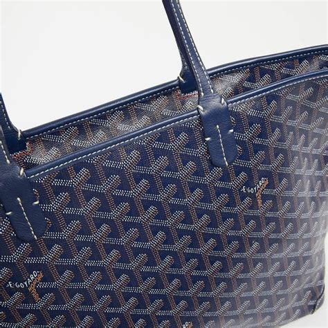 goyard bleu|second hand blue goyard bag.